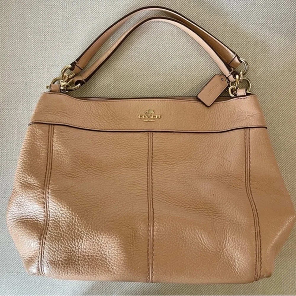 Coach Prairie satchel‎ pebble leather tan